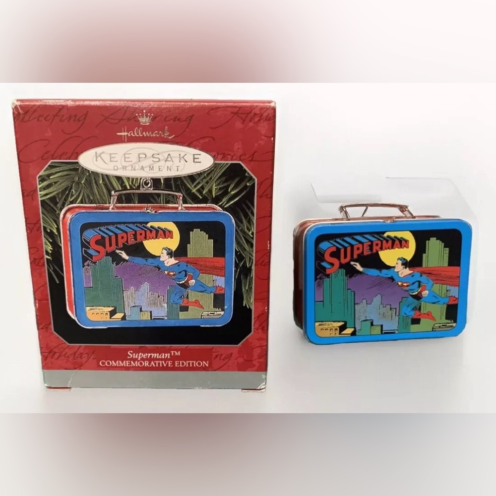 Superman Hallmark Keepsake Ornament Commemorative Edition Lunchbox From 1998